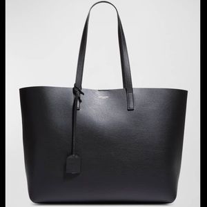 Saint Laurent East West Calfskin Shopping Tote Bag